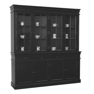 Príborník, vitrína - Webová stránka Amaretta 4 Türger Black, Patinowany Antique