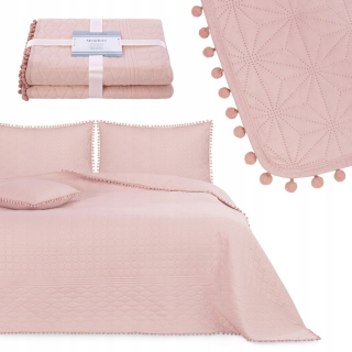 Prikrývka, prehozy na posteľ - Ameliahome Bed Bedspread s pompoms 240x260 MD