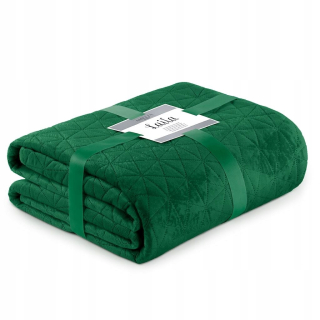 Prikrývka, prehozy na posteľ - Ameliahome Welwet Bepary 200x220 zelená