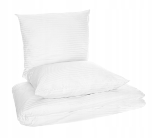 Kompletný set posteľných obliečok - Biela hotelová podstielka 220x200 Egyptská bavlna 1 cm