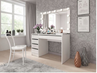 Toaletný stolík - Vera-Meble White Mat 120 x 75 x 55 cm