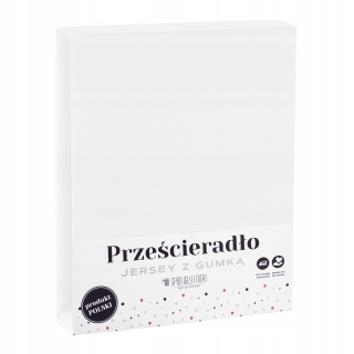 Plachta na posteľ - Jersey 220x200 Biely list s ekologickou elastickou