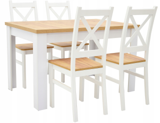 Jedálenská zostava, set - Adam 120x68 jedálenský stôl Artisan/Czarny