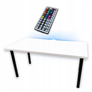 Herný stôl - Herný stôl 160x80 Biela LED páska Výrobca