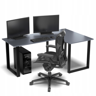 Herný stôl - Argos Gaming Desk Corner Graphite Right Mini