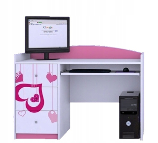 Detský písací stôla do detskej izby - Happy B05 Desk - Pink - Ideálne pre dieťa