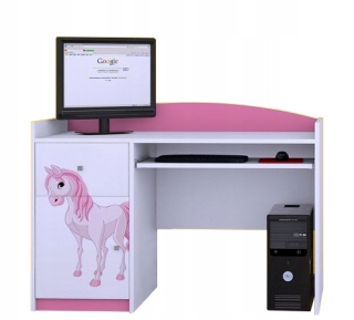 Detský písací stôla do detskej izby - Happy B06 Desk - Ruže - miestnosť pre detský nábytok