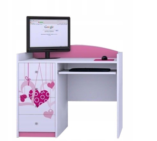 Písací stôl pre mládež - Šťastný stôl B08 - Pink - Detská izba