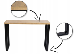 Kancelársky stôl - Priemyselný stôl 120x60 cm domáca kancelária Oak podkrovie