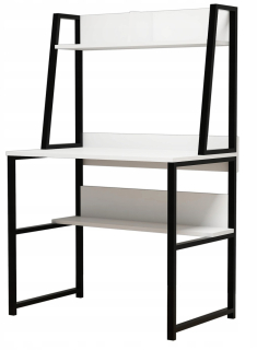 Kancelársky stôl - Počítačový počítač Interpretial Loft Sheet White Poličky