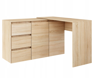 Písací stôl pre mládež - Megan Corner Desk N3 Sonoma Oak veľký výrobca