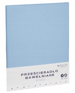 Plachta na posteľ - Modrá bavlna bez gumy 140x200
