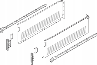Zásuvkové výsuvy - Blum 320H4500C15 Zásuvka Metabox 450 h = 150 krém
