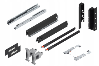 Kuchynské zasuvky - Blum Tandembox 500 Drame Tip-On D Black