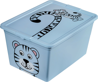 Úložný box pre deti - Branq - hračkárska nádoba - Animal Tiger 30 L