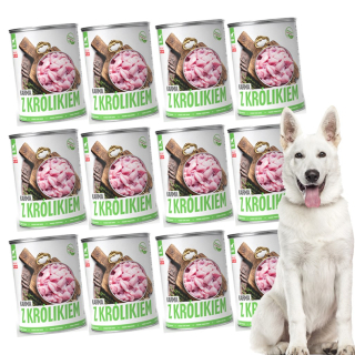 Bult Tuftuf Wet Dog Food s králikom 800 g x