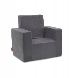 Kreslo do detskej izby - Badum Children's Children Square Classic Grey