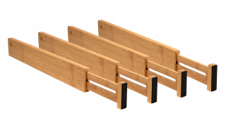 Podložka, organizér do zásuvky - Zásuvky na bambus pre zásuvky 34-44 cm 4-pack.
