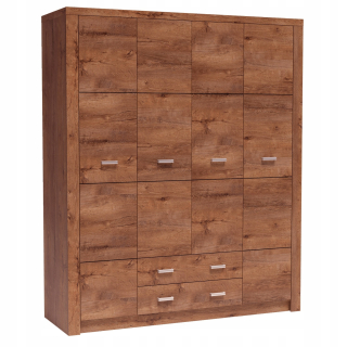 Šatníková skriňa do študenskej izby - Moderná priestranná komoda 120 cm predný biely lesk