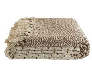 Prikrývka, prehozy na posteľ - Bavlnená posteľná posteľná posteľ 200x220 Boho Browe etno Nordic