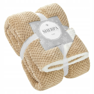Prikrývka, prehozy na posteľ - Mäkká prikrývka teplej zilony kocky v 3D písmene 125x150