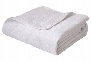 Prikrývka, prehozy na posteľ - Biela posteľná posteľ na Velvet 200x220 Moxie Bed