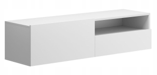 Skrinka pod TV - Biely RTV stôl. Loft Hanging TV skrinka