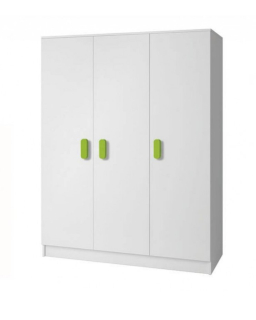 Šatníková skriňa do študenskej izby - Biela mládežnícka šatníka 120 cm biela 19