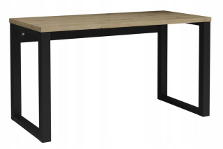 Písací stôl pre mládež - Písací stôl 135 cm artisan + čierna mat loft MebMax