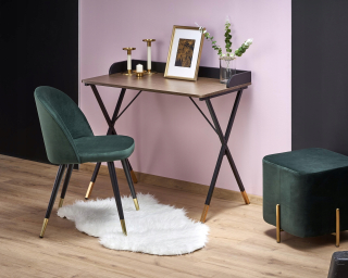 Kancelársky stôl - Desk B37 Nut-Black a Gold Halmar
