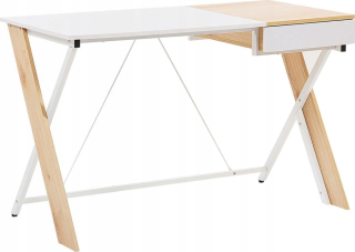 Kancelársky stôl - Beliani Hamden Desk White 120 cmx60 cm