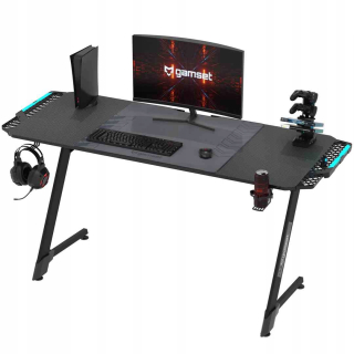 Kancelársky stôl - RGB Player Gaming Desk žiari hadom gamset
