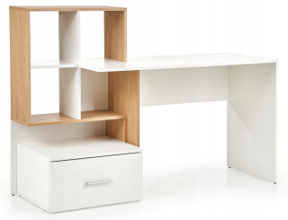 Detský písací stôla do detskej izby - Grosso Desk, dubové zlato / biela halmar