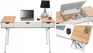 Kancelársky stôl - Loft Desk D. Computer Sonoma 3 zásuvky