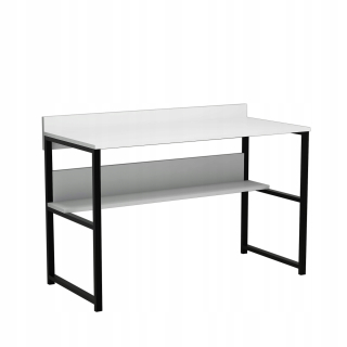 Kancelársky stôl - Moment Desk 120 cm priemyselný podkrovie biely