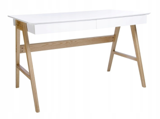 Toaletný stolík - Riva Desk (Scandic) White - MDF Top, Base D