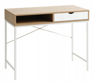 Kancelársky stôl - Trapp Desk s 48x95cm zásuvkou dub/biela