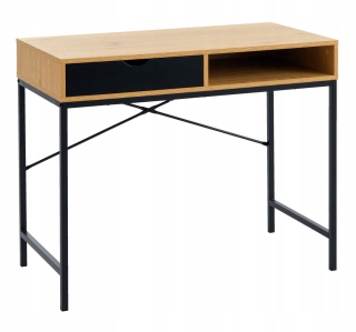 Kancelársky stôl - Trapp Desk s 48x95cm zásuvkovým dubom/čiernou farbou