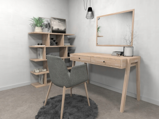 Toaletný stolík - Toaletný stolík breza matný 128 x 55 x 55 cm
