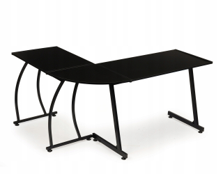 Kancelársky stôl - Black Corner Loft Office Gaming Desk
