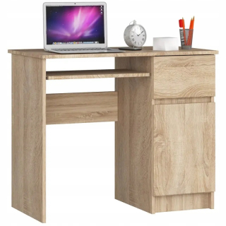 Detský písací stôla do detskej izby - 90 cm stôl pre dieťa so zásuvkou Sonoma Oak
