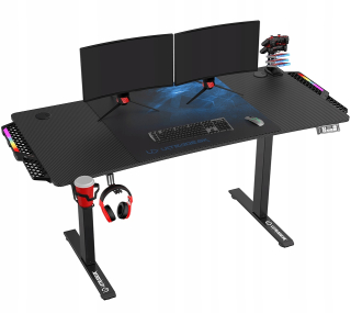 Herný stôl - RGB Electric Desk 156 cm modrá