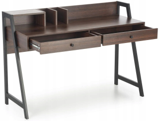 Kancelársky stôl - Priemyselný stôl B47 Nut Black Halmar