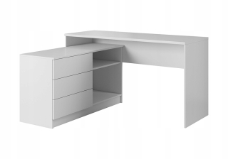 Písací stôl pre mládež - RTV Dresser White Gloss/Oak Craft Grey Ardsel