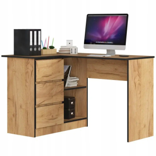 Písací stôl pre mládež - Mládež Corned Desk Craft Oak 124 Pasné