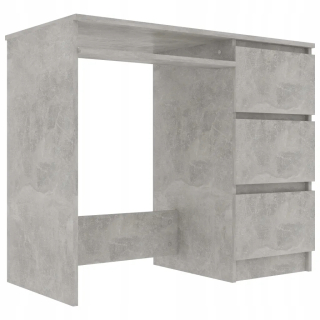 Detský písací stôla do detskej izby - Desk, šedá z betónu, 90x45x76 cm, čipboard