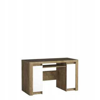 Toaletný stolík - Toaletný stolík jarstol biely lesk 130 x 78,5 x 60,5 cm