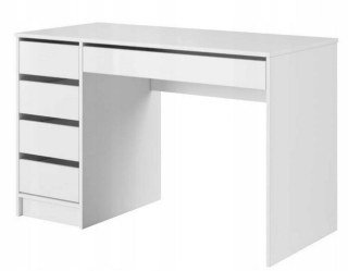 Písací stôl pre mládež - STARK - Biely toaletný stolík so zásuvkami 120 x 55