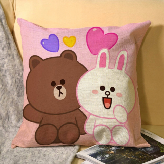 Obliečka na vankúš - Dekoratívne vankúš Brown & Cony 45x45 cm