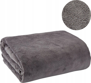 Prikrývka, prehozy na posteľ - Teplá prikrývka posteľná skosina 140x200 sivé prikrývky